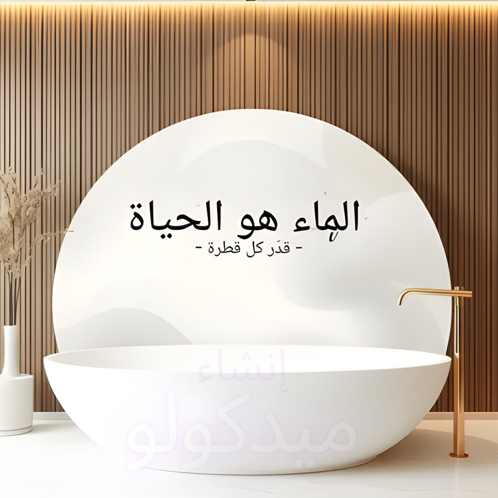 لوحة-جدارية-رقمية-الماء-هو-الحياة-قدر-كل-قطرة-تذكير-يومي-بترشيد-استهلاك-الماء-في-المنازل