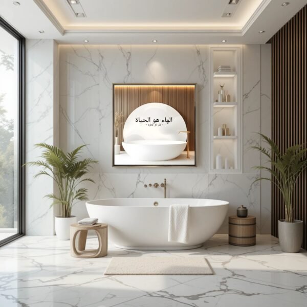 لوحة-جدارية-رقمية-الماء-هو-الحياة-قدر-كل-قطرة-تذكير-يومي-بترشيد-استهلاك-الماء-في-المنازل-والفنادق-والشركات
