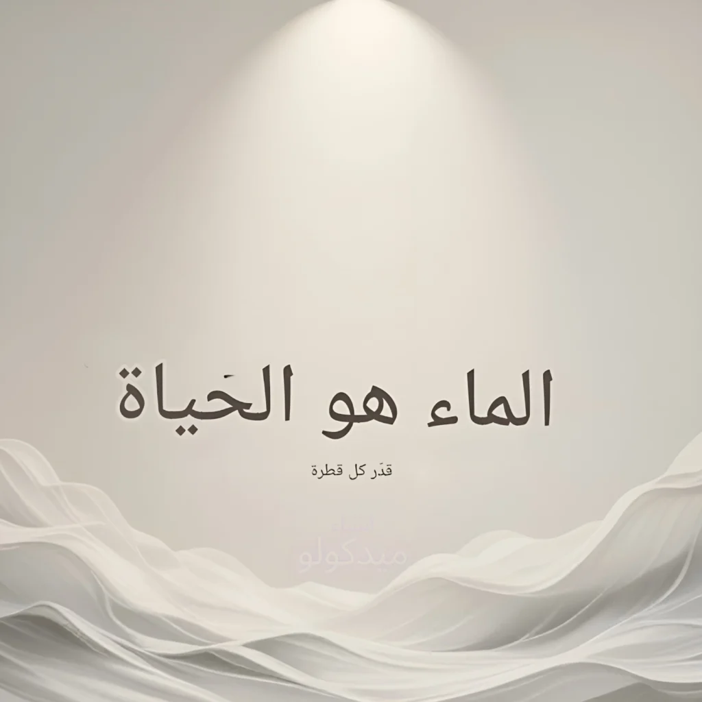 "تذكير جميل بقيمة كل قطرة! احصل على لوحة فنية برسالة قوية تعزز الوعي بالماء في أي مساحة." مجانا