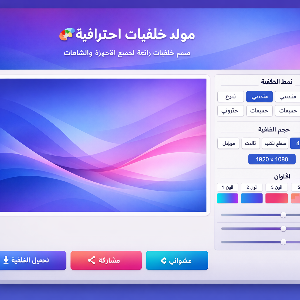 مولد خلفيات احترافية تصميم خلفيات رائعة لجميع الأجهزة والشاشات